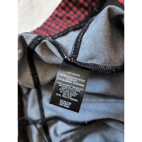 NWT Anthropologie Sanctuary Runway Plaid Check Leggings Red Black Size S - Picture 8 of 11